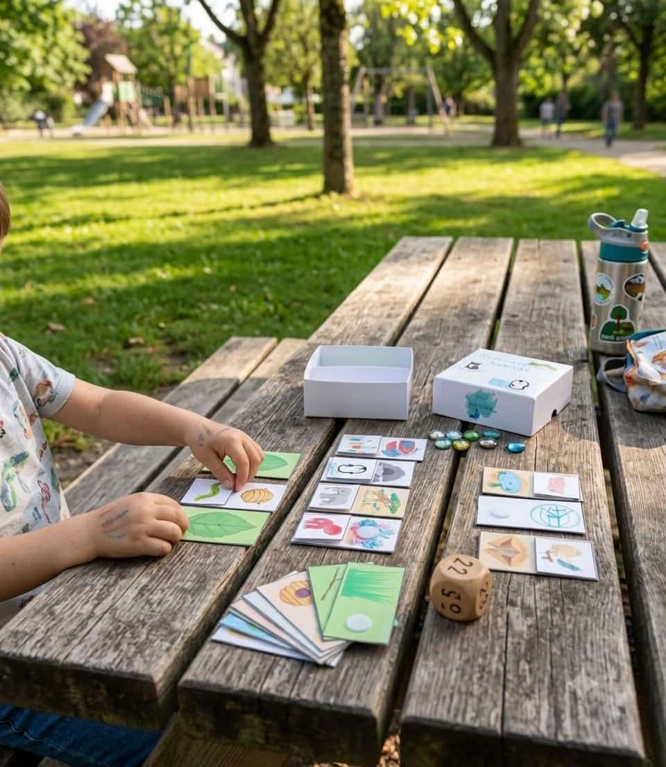 Cartes de jeu illustrant différents habitats avec animaux à scratcher motricité fine écosystèmes association tactile